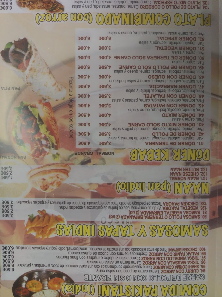 Menu Milán Kebab Pizzería-10
