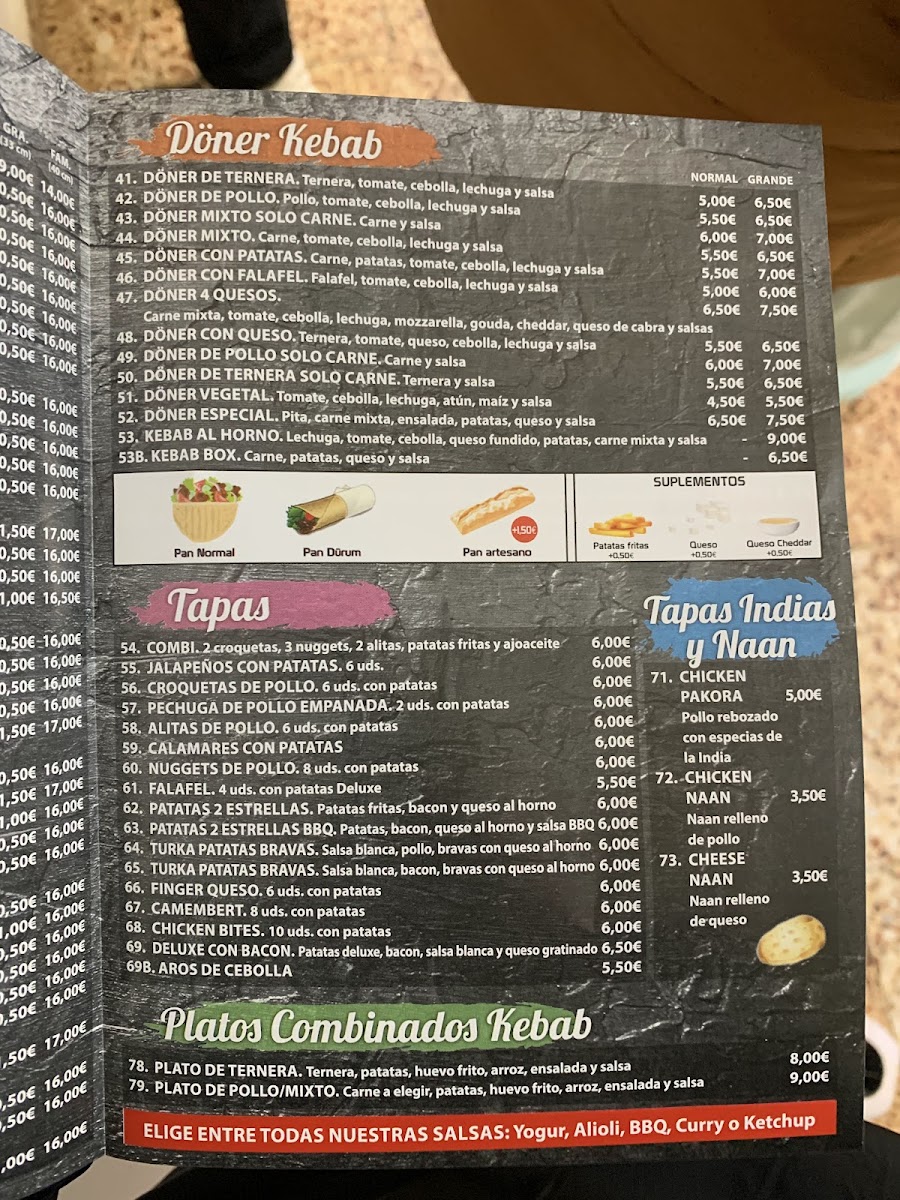 Menu Milán Kebab Pizzería-7